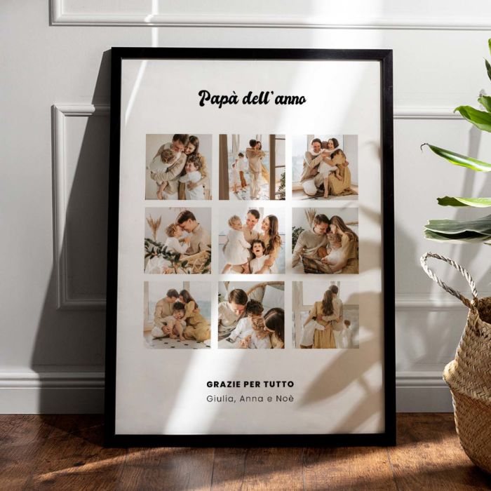 Poster Personalizzato con Collage fotografico e Testo