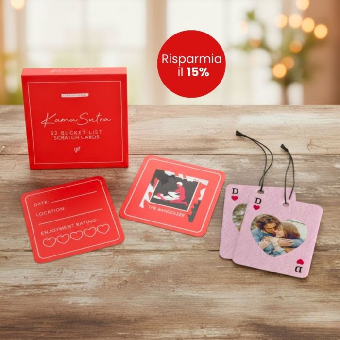 Set regalo profumatore per auto e carte del Kamasutra