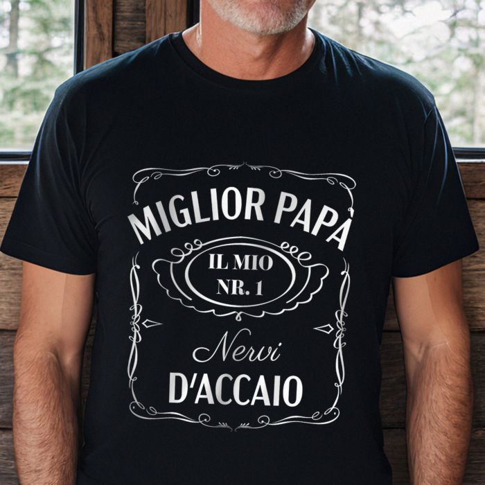 Maglietta Personalizzata in stile Whisky con Testo