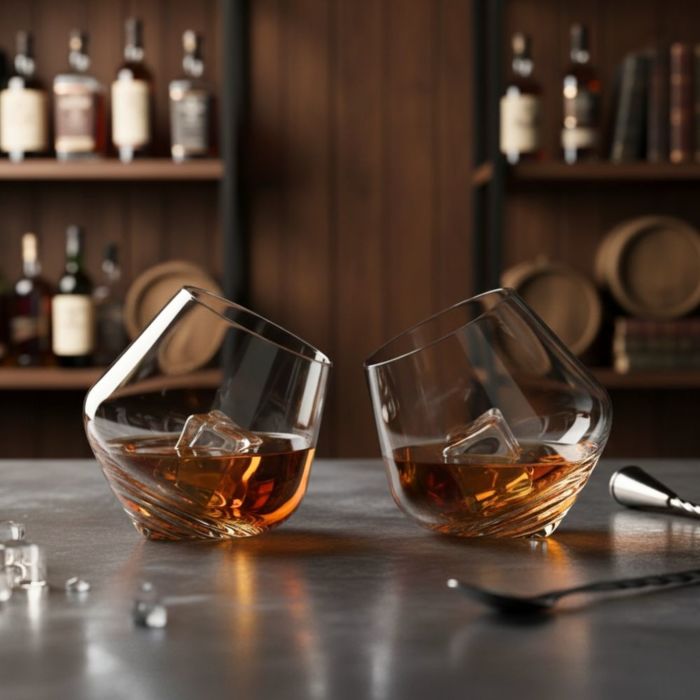 Set di 2 Bicchieri da Whisky dondolanti